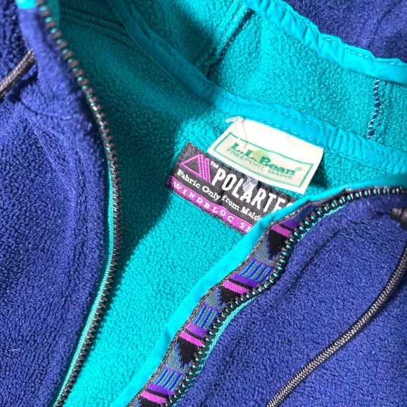 LL Bean Fleece Bomber, Vintage, 90s - Picture 6 of 6